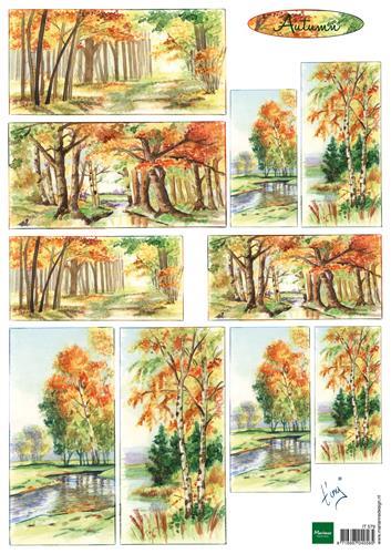 DECOUPAGE IMMAGINI, FORESTA IN AUTUNNO21 x 29,7 cm