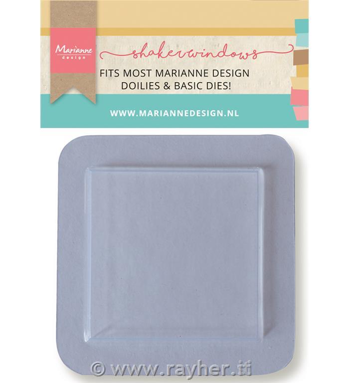 Prosojen 3D dodatek za tresočke, 6 cm, kvadrat, 10 kosov