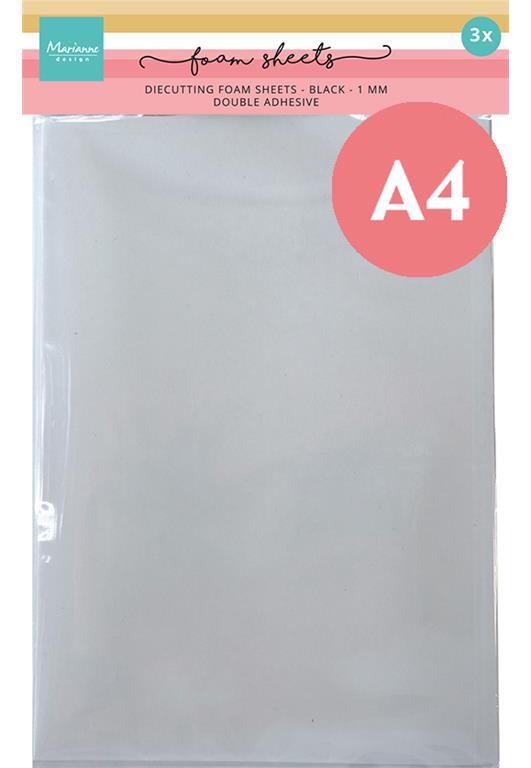 Schiuma fustellata, nera, 1 mm