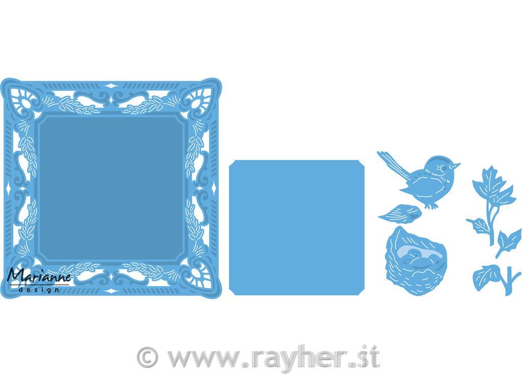 ŠABLONA MD CREATABLES, PETRA'S KVADRAT Z GNEZDOM