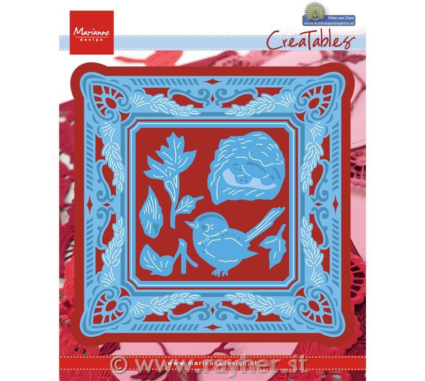 ŠABLONA MD CREATABLES, PETRA'S KVADRAT Z GNEZDOM
