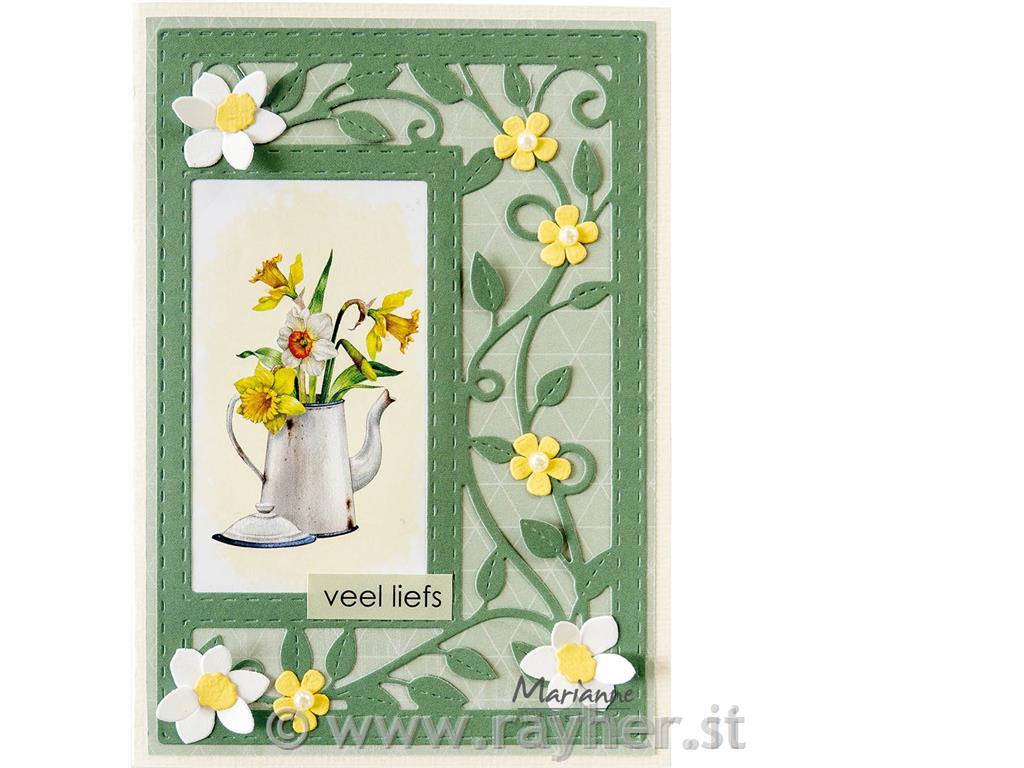 Šablona MD Creatable: Cvetlični pravokotnik