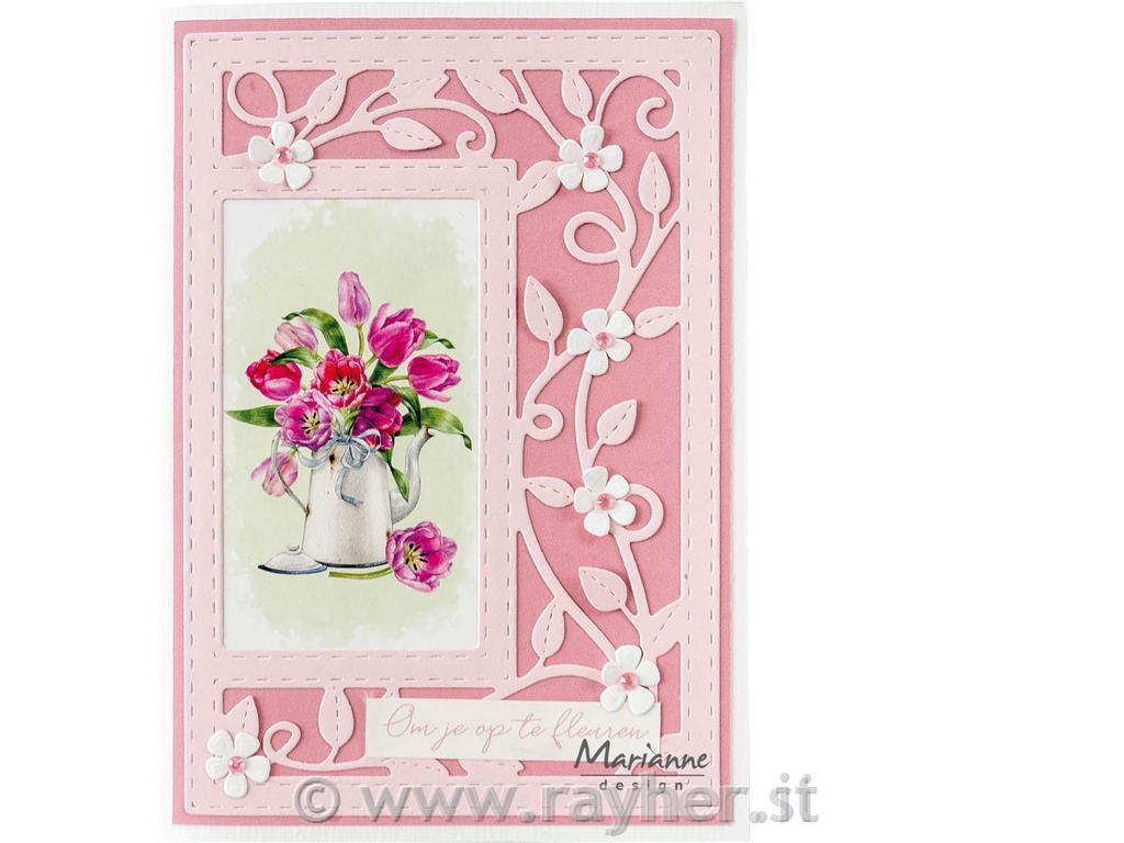 Šablona MD Creatable: Cvetlični pravokotnik