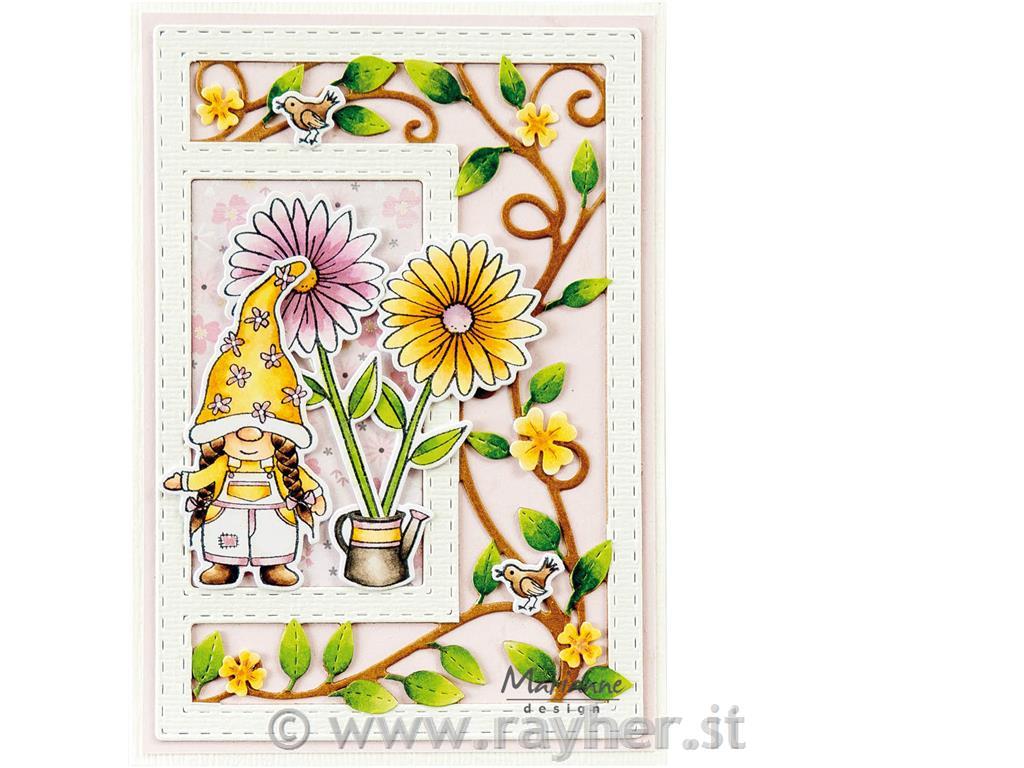 Šablona MD Creatable: Cvetlični pravokotnik