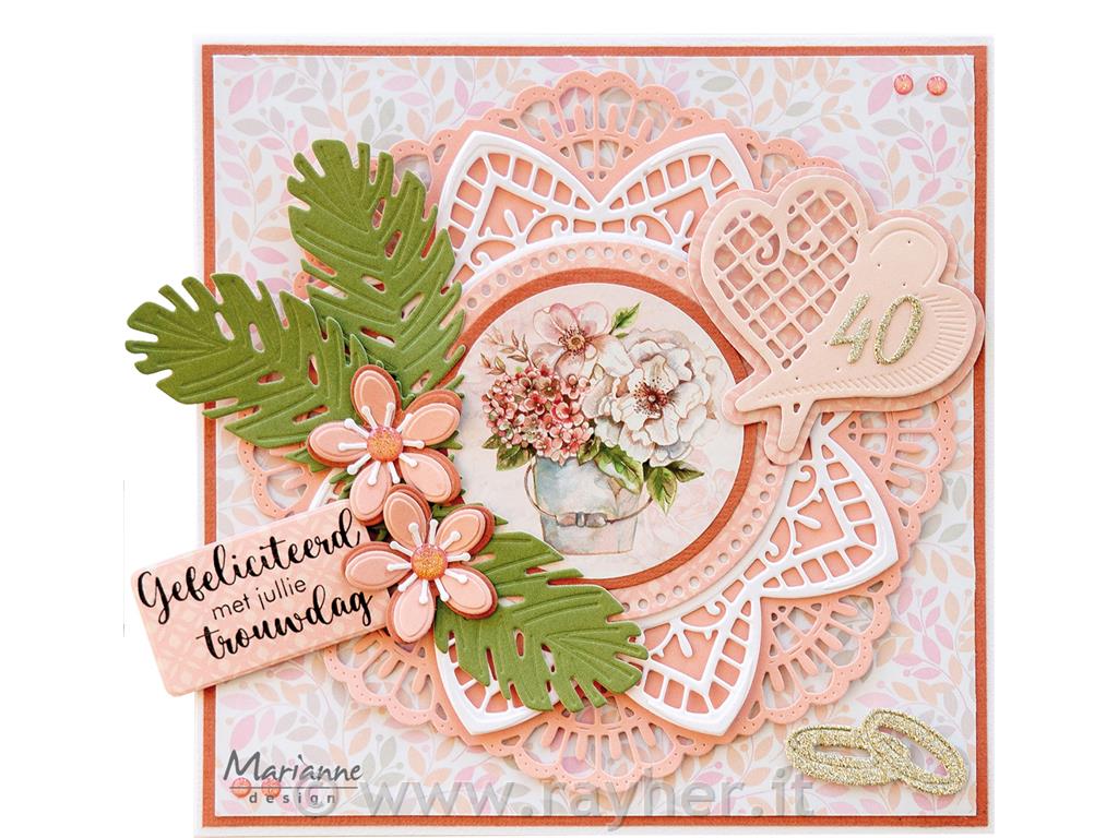 Creatable Die:Elegant circle with hearts