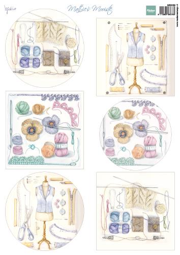 LIST S SLIČICAMI, ŠIVAMO IN PLETEMO