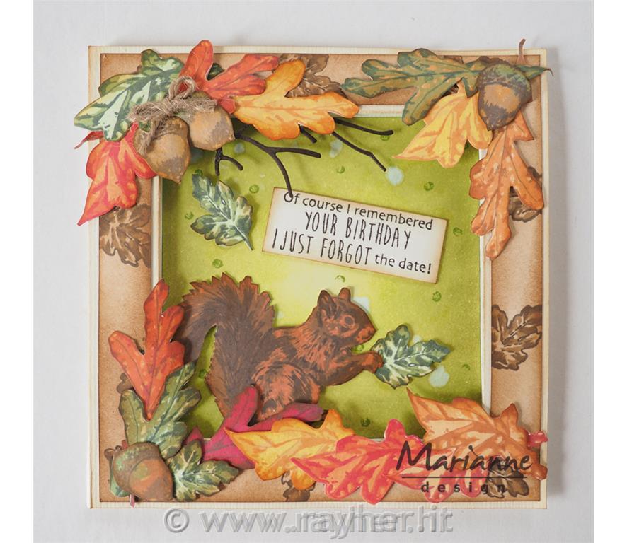 CLEAR STAMP LAYERED AUTUMN LEAVES