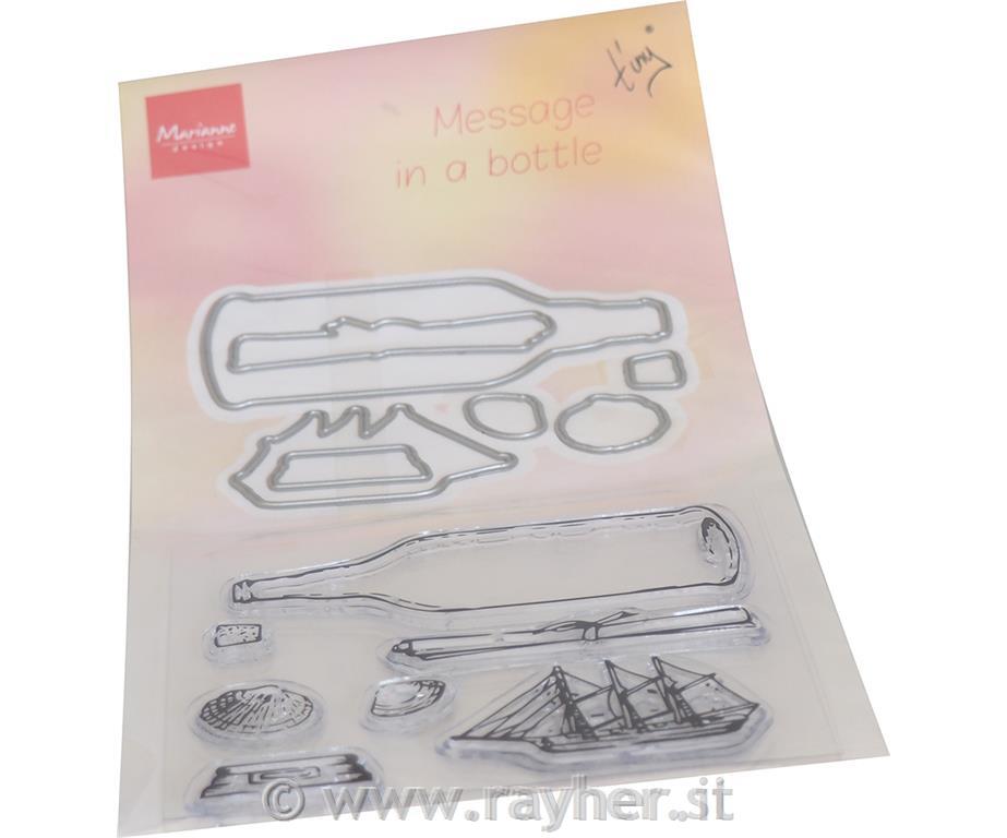 Fustelle & timbri: Messaggio e bottiglia