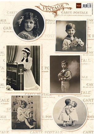 LIST S SLIČICAMI VINTAGE KIDS 1, A4