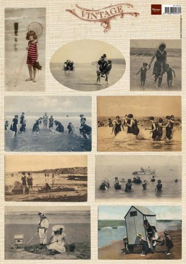 LIST S SLIČICAMI VINTAGE BEACH TINY1, A4