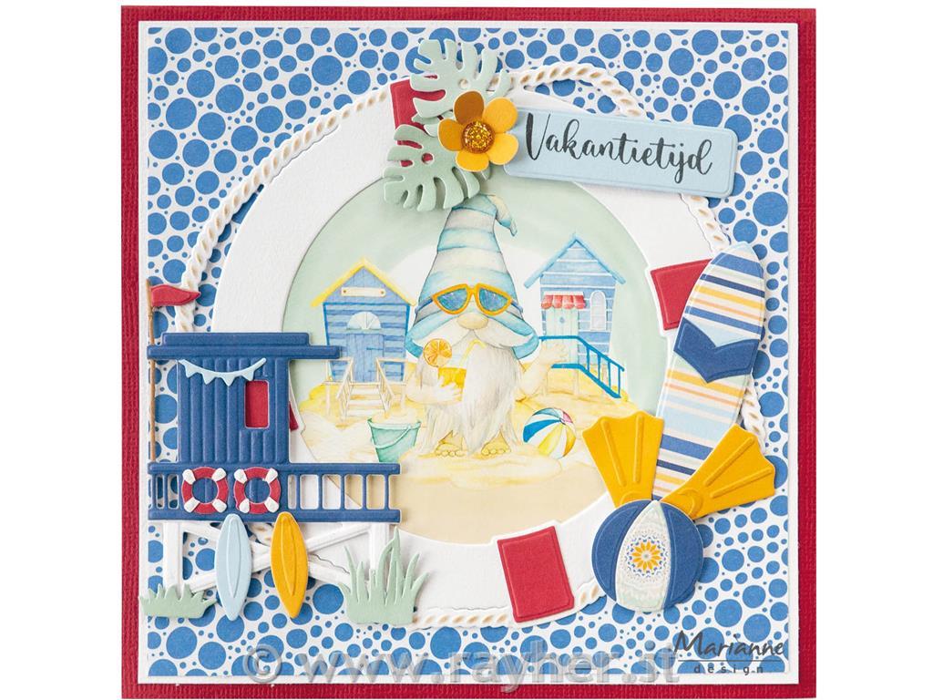 List s ličicami: Škrati na plaži, Palme