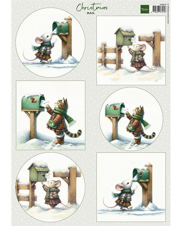 Decoupage paper: Christmas mail
