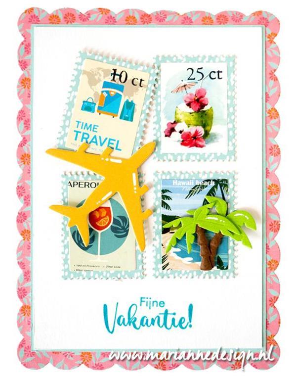 List s sličicami: Znamke - Počitnice