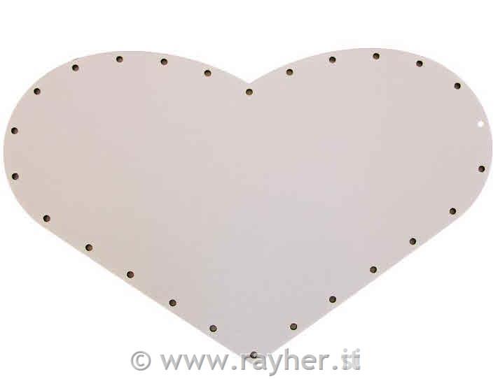 Base per cestino, cuore, 25x16cm