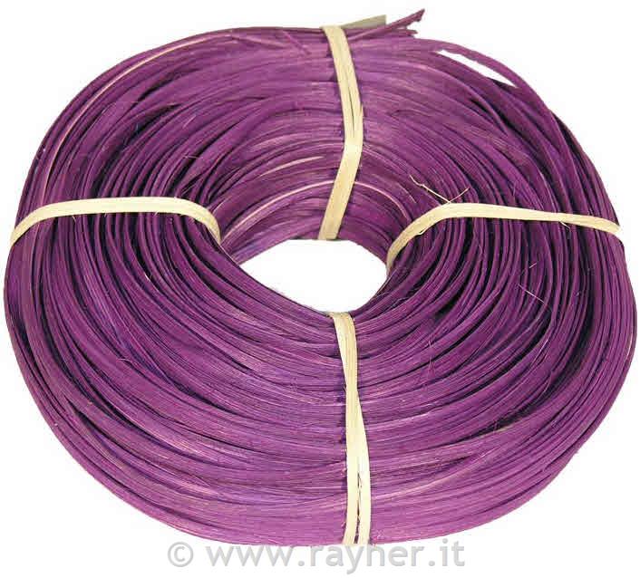 Rattan core flat-oval purple 5/6mm coil