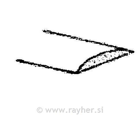 Pedig ploščati, šena, 8 mm, naraven, 0.50kg