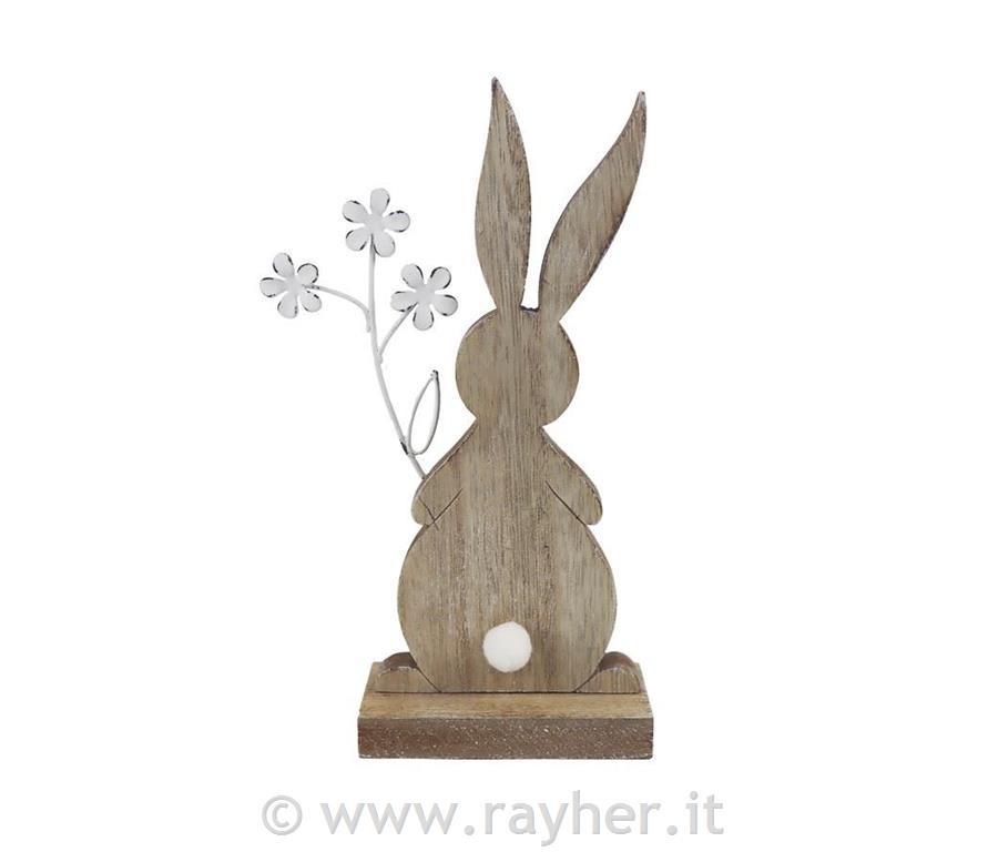 Wooden bunny 17x6cm