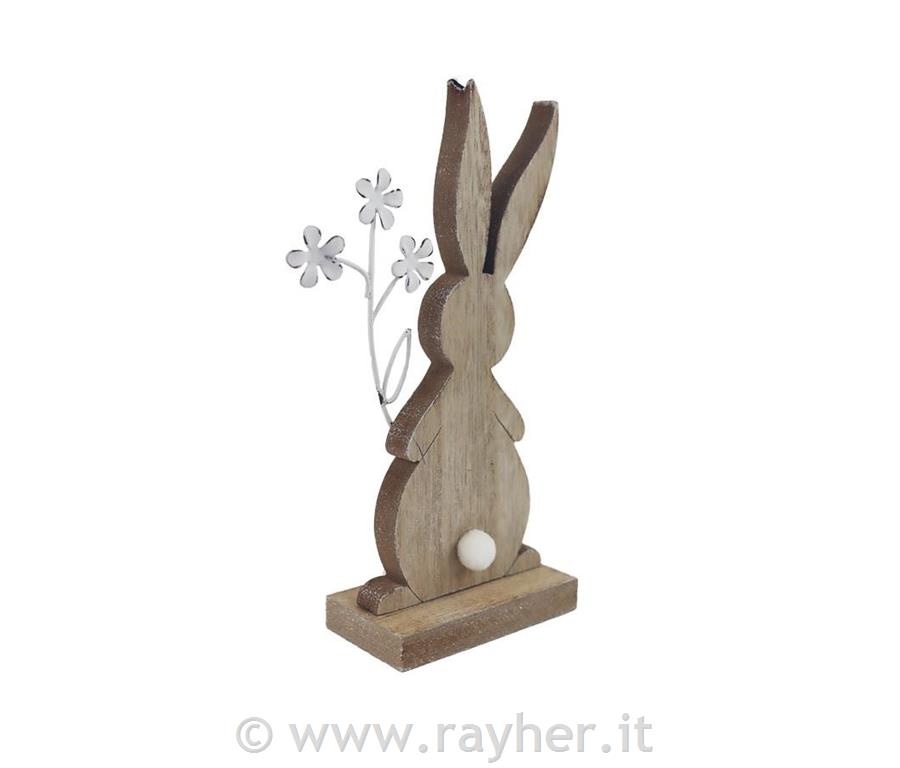 Wooden bunny 17x6cm