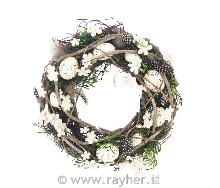 Ghirlanda con uova di Pasqua, 30 cm