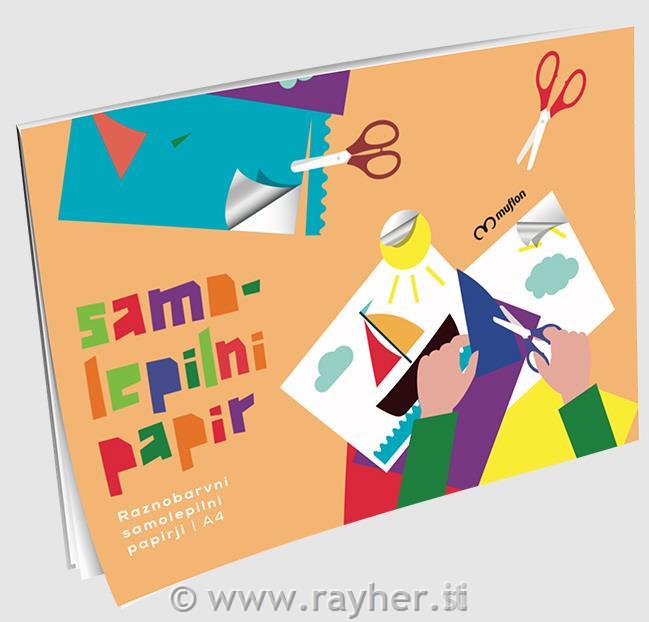 Samolepilni listi A4 razl.barve 13 list