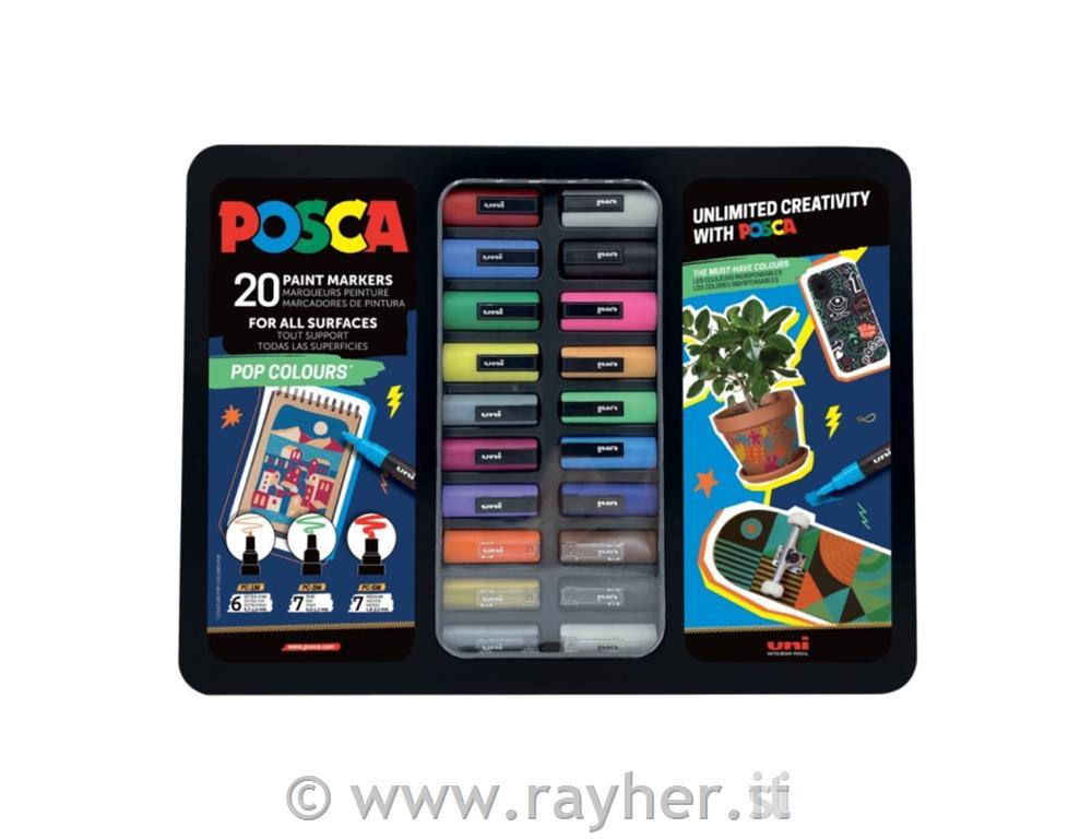 Uni POSCA pennarelli set 20 Pop