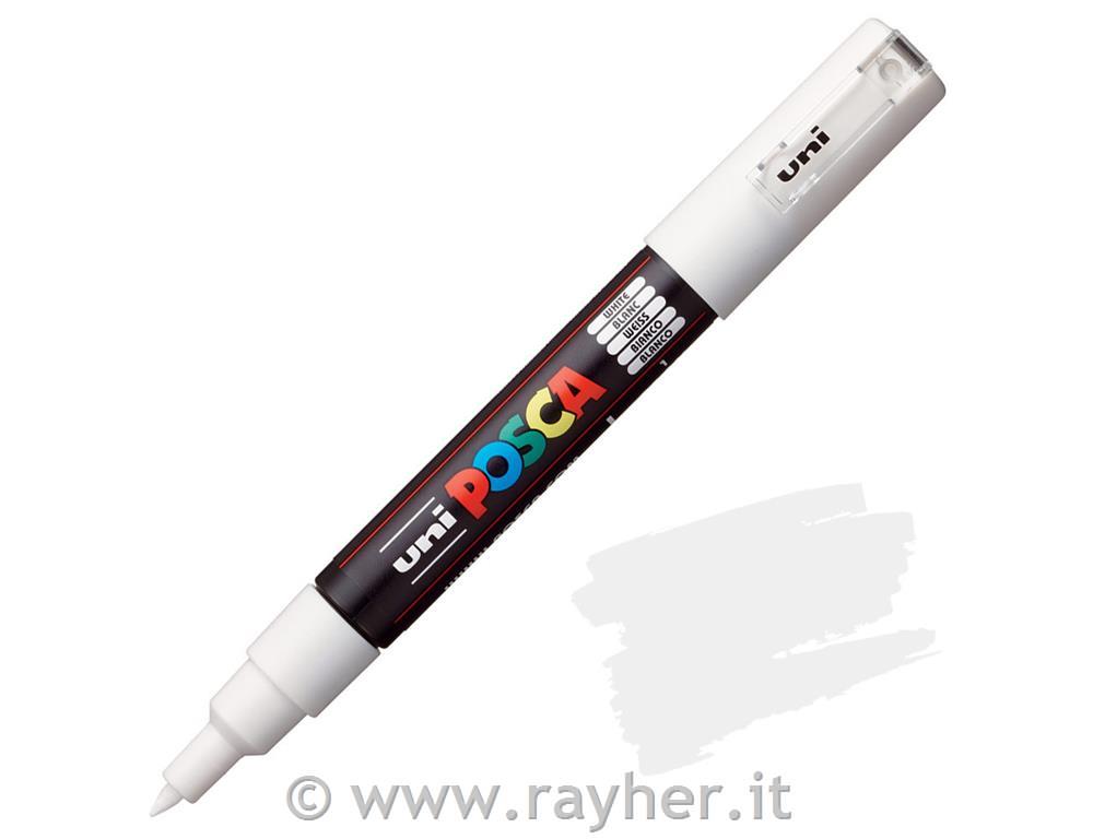 Uni POSCA marker; tip 0,7 mm bullet;white