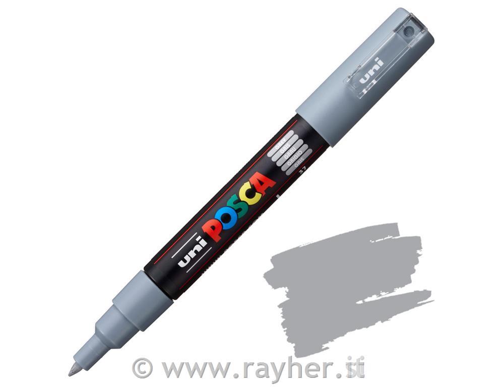 Uni POSCA marker; p.tonda 0,7 mm bullet;; grey