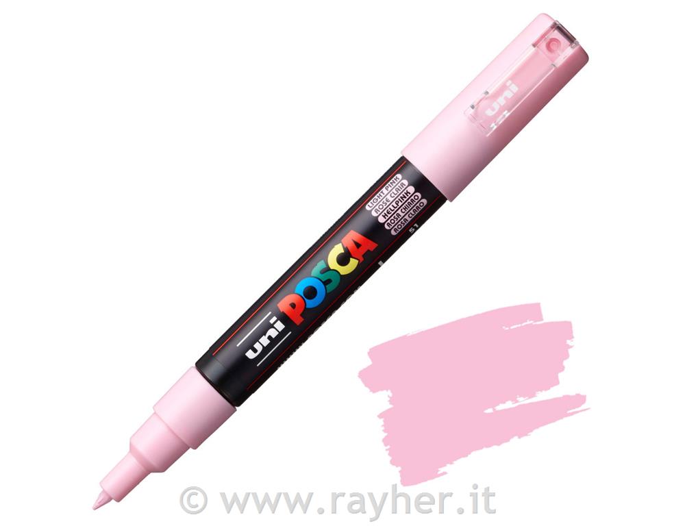 POSCA Uni flomaster; konica 0,7 mm bullet; svetlo pink