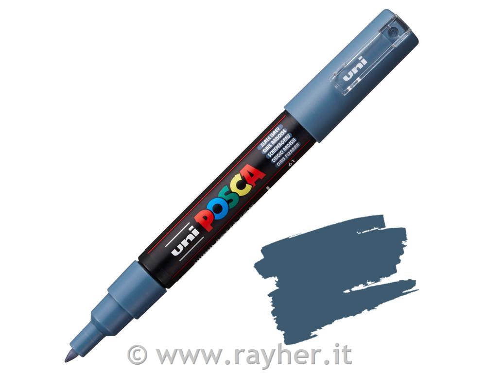 Uni POSCA marker; p.tonda 0,7 mm bullet;; slate grey