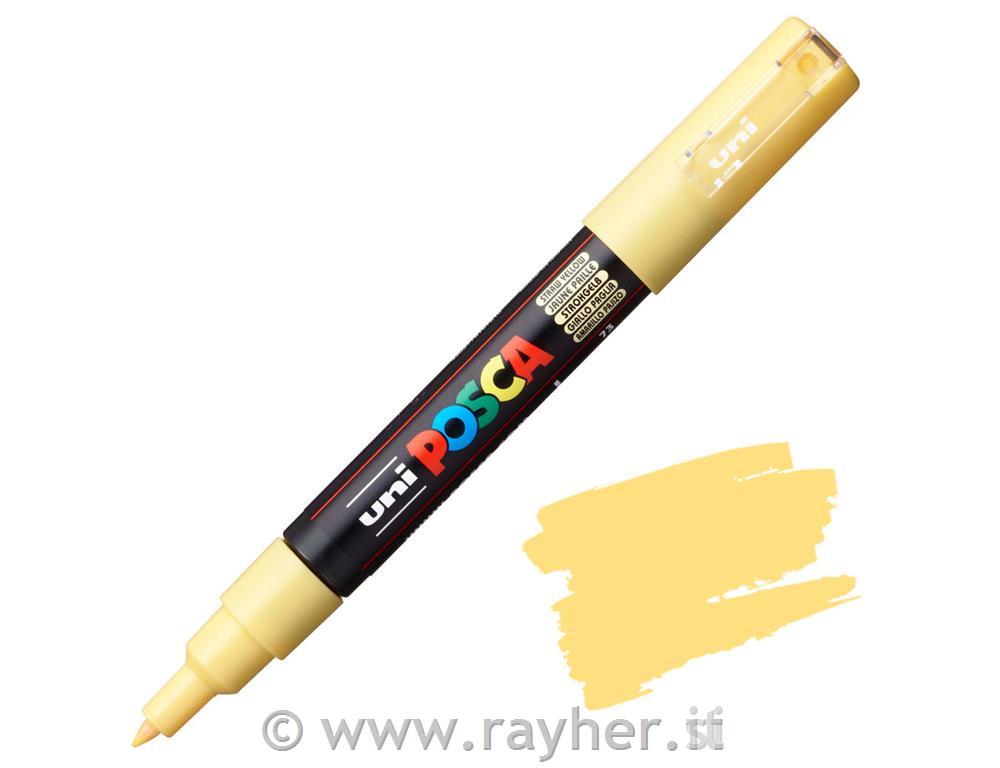 POSCA Uni flomaster; konica 0,7 mm bullet; slamnato rumen