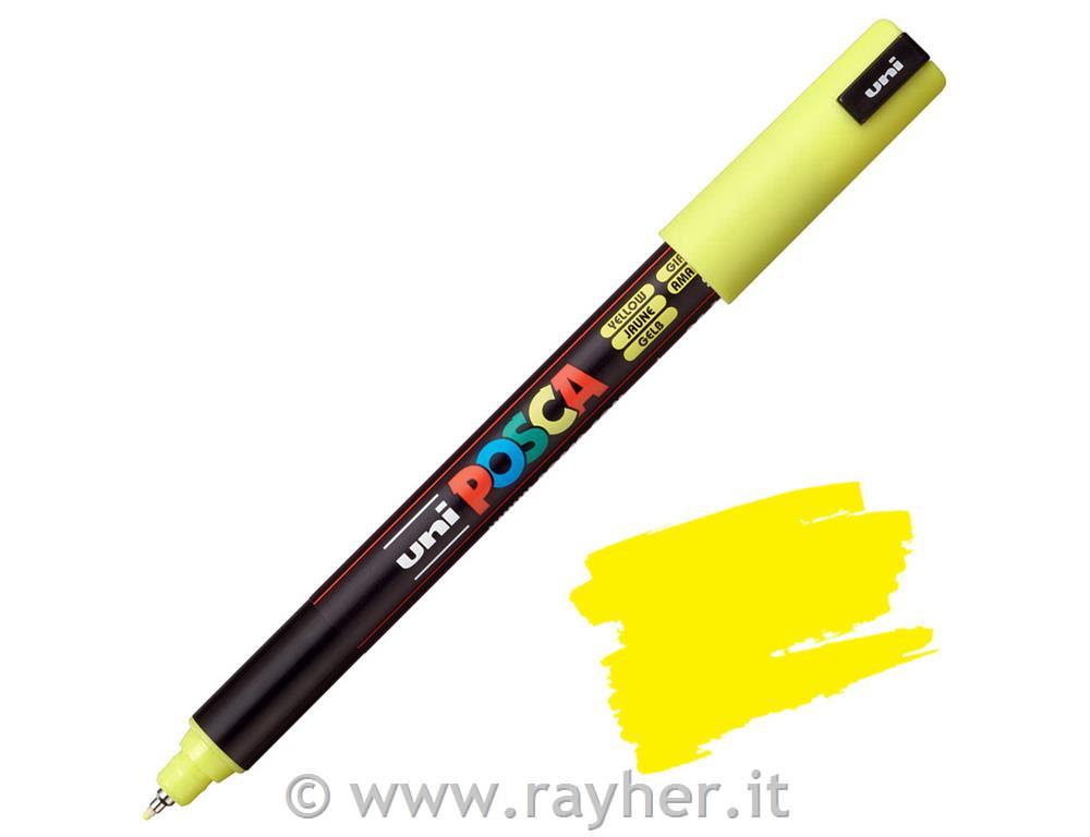 Uni POSCA marker; p.tonda 0,7 mm metal;; yellow