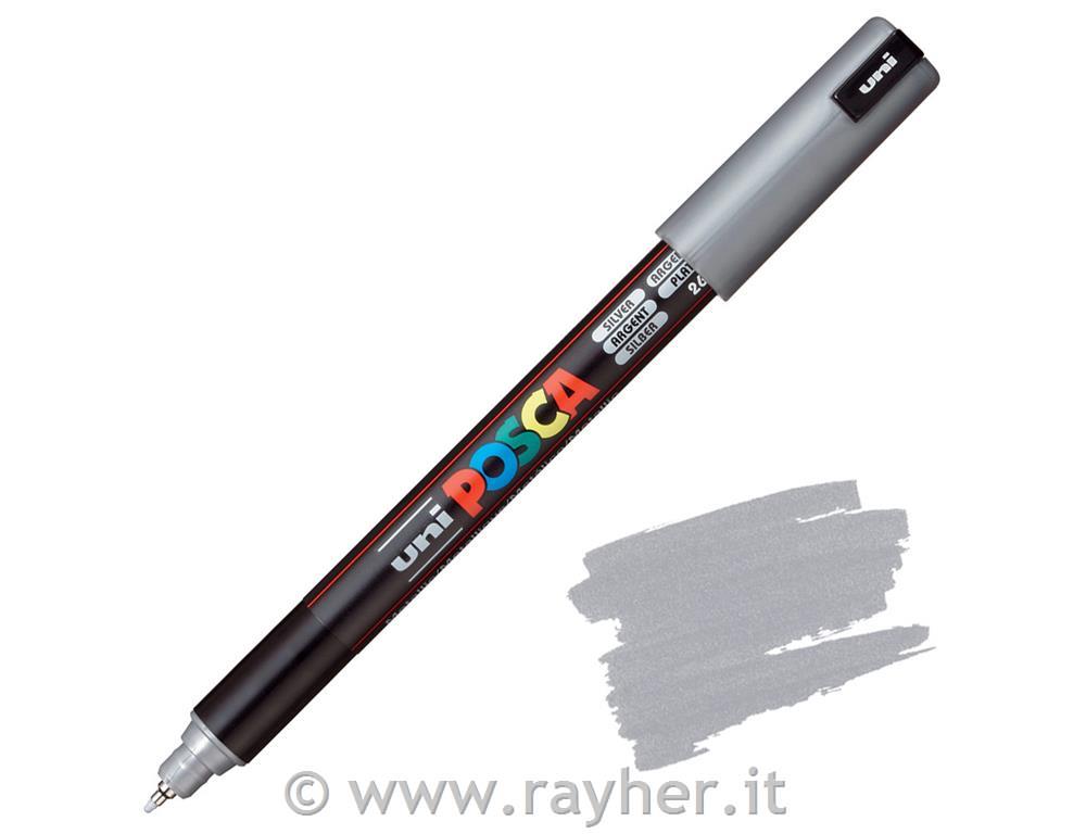 Uni POSCA marker; p.tonda 0,7 mm metal;; silver
