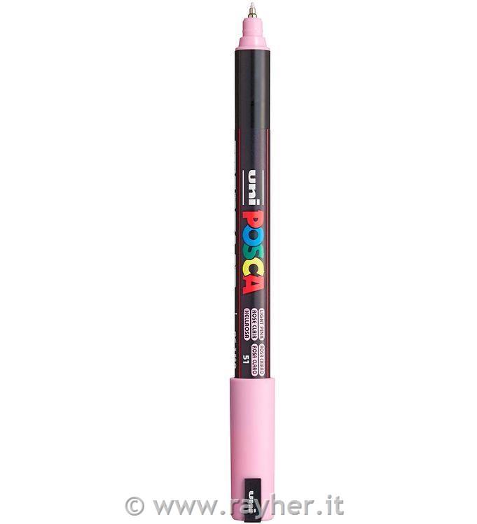 POSCA Uni flomaster; konica 0,7 mm kovina; svetlo pink