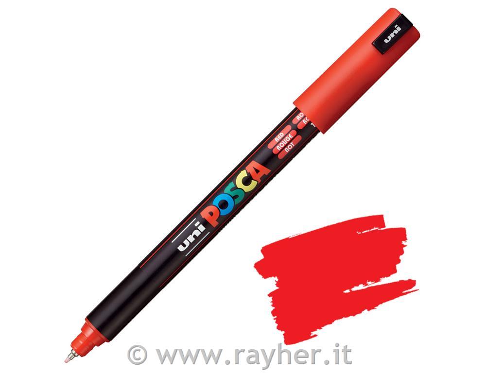 Uni POSCA marker; tip 0,7 mm metal;metallic red