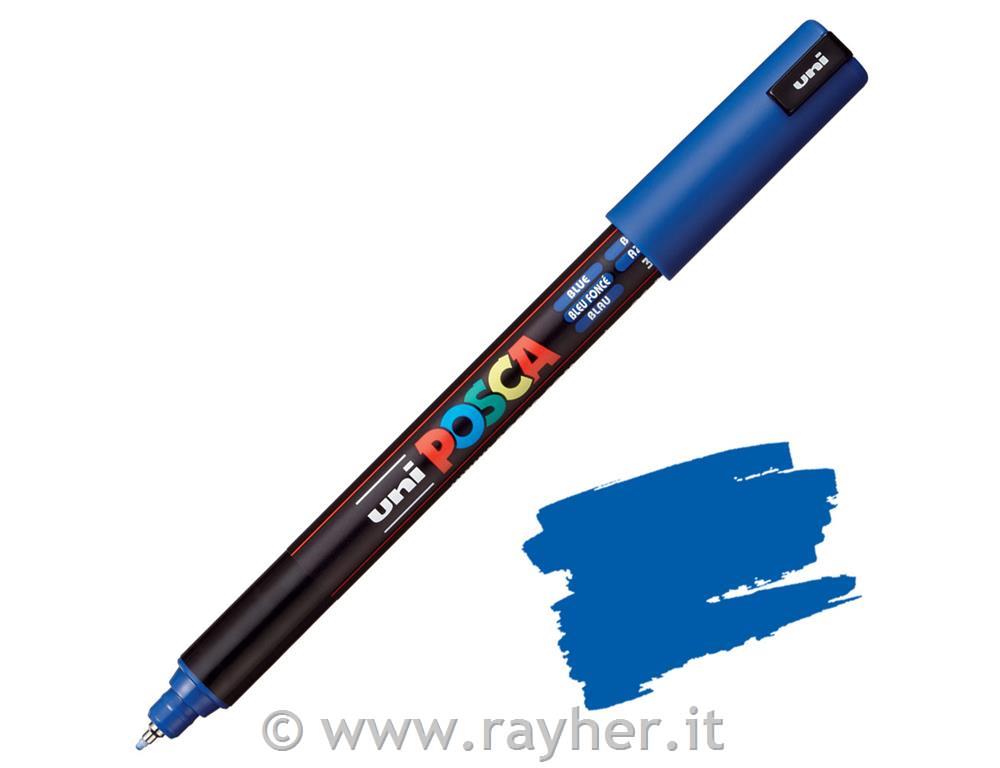 Uni POSCA marker; p.tonda 0,7 mm metal;; metallic blue