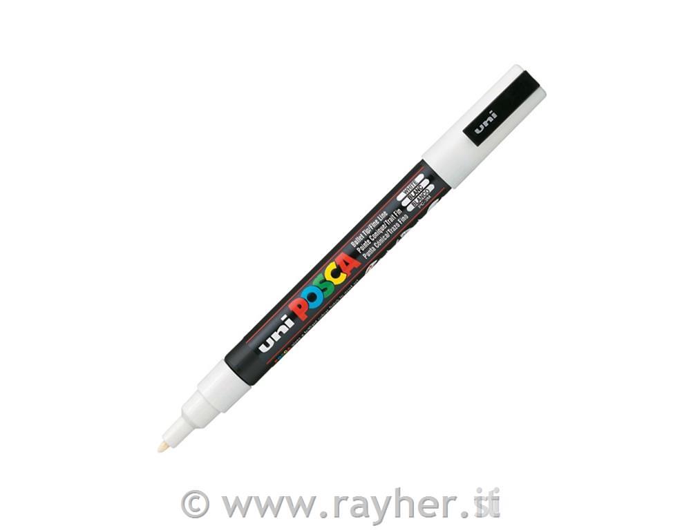 Uni POSCA marker; tip 0,9-1,3 mm;white