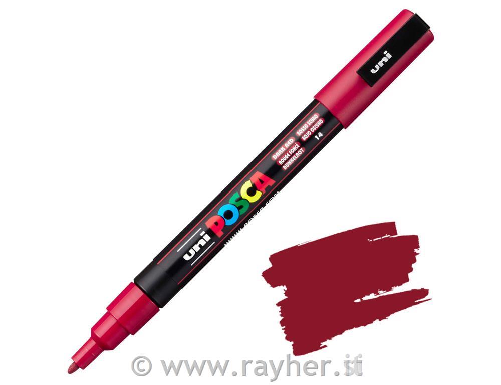 Uni POSCA marker; p.tonda 0,9-1,3 mm; dark red