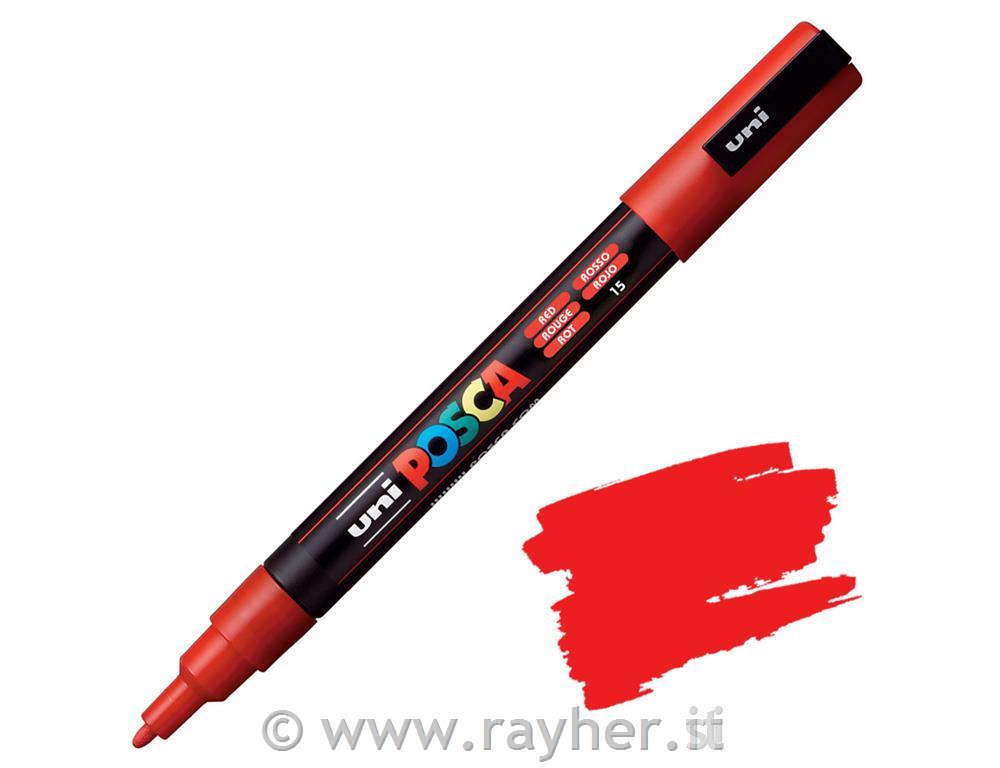 Uni POSCA marker; tip 0,9-1,3 mm;red