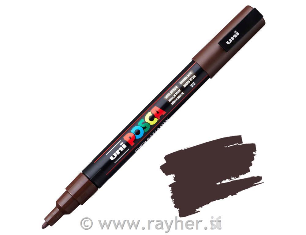 Uni POSCA marker; p.tonda 0,9-1,3 mm; dark brown