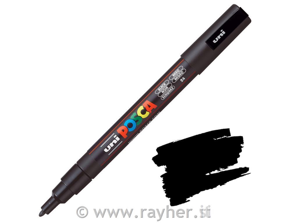 Uni POSCA marker; p.tonda 0,9-1,3 mm; black