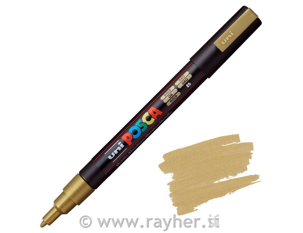 Uni POSCA marker; tip 0,9-1,3 mm;gold