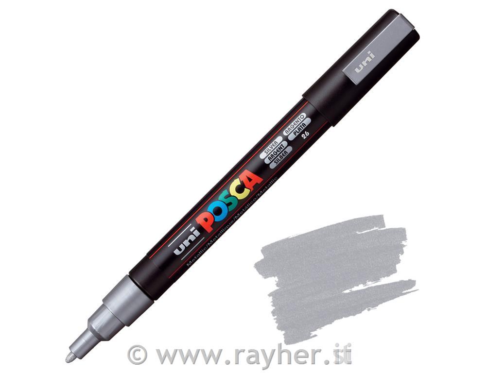 Uni POSCA marker; p.tonda 0,9-1,3 mm; silver