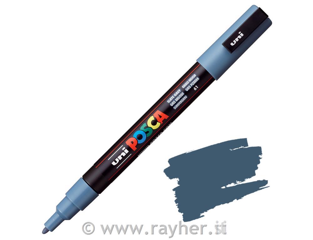 Uni POSCA marker; p.tonda 0,9-1,3 mm; slate grey