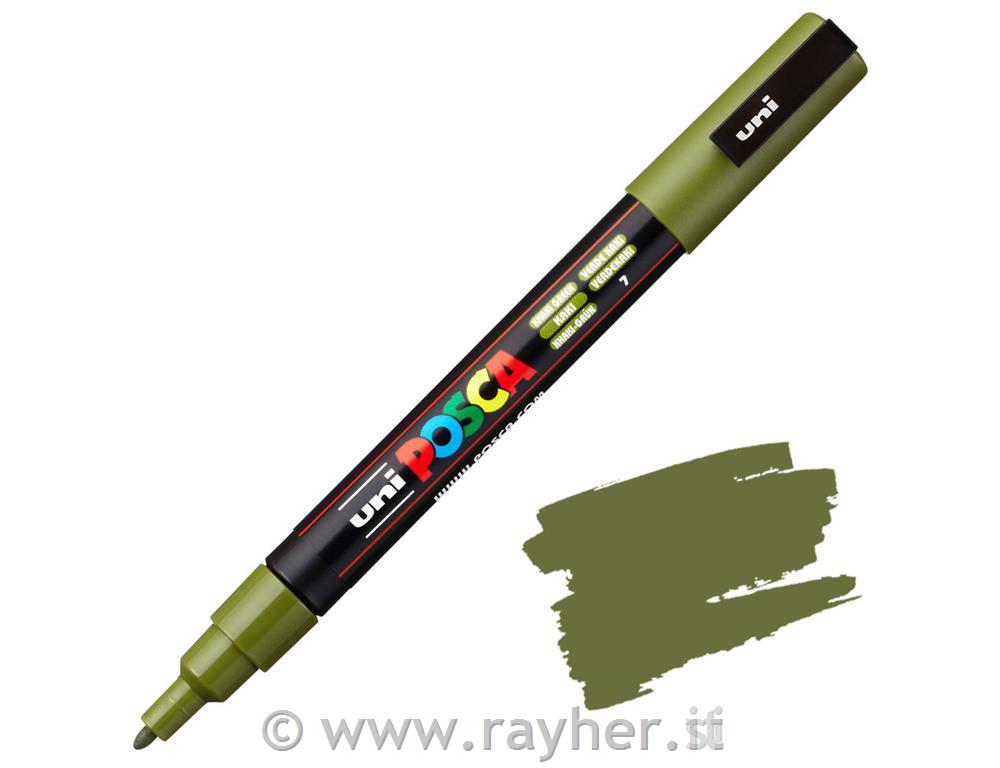 Uni POSCA marker; tip 0,9-1,3 mm;khaki green