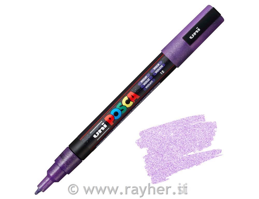 Uni POSCA marker; p.tonda 0,9-1,3 mm; violet glitter