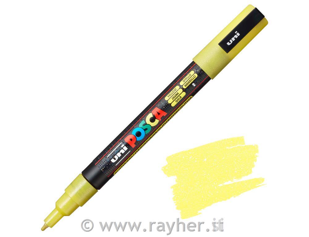 Uni POSCA marker; p.tonda 0,9-1,3 mm; yellow glitter