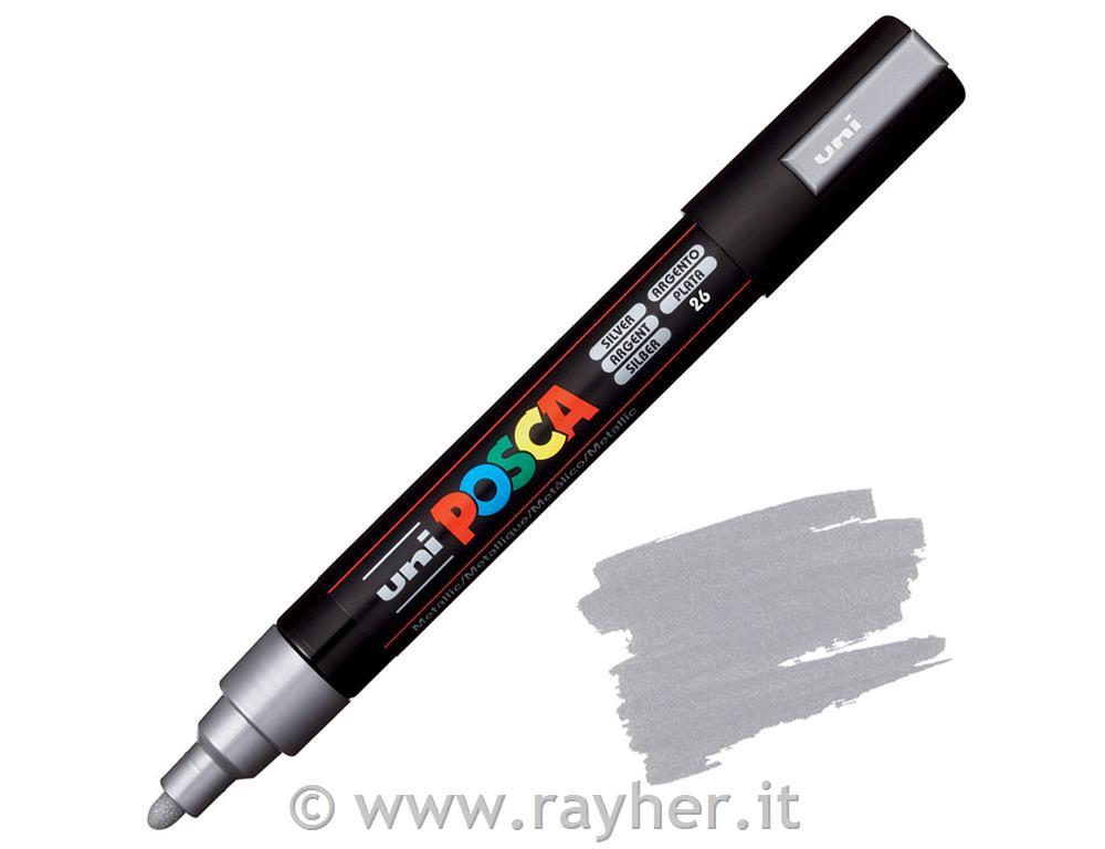 Uni POSCA marker; tip 1,8-2,5 mm;silver