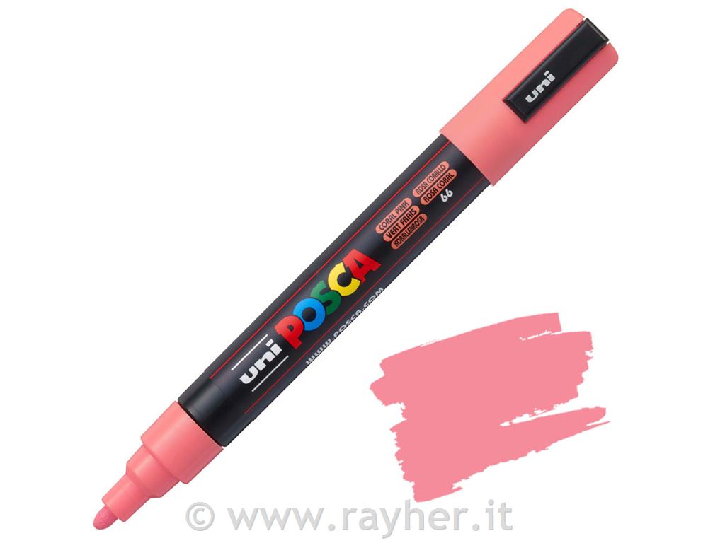 POSCA Uni flomaster; konica 1,8-2,5 mm; koralno pink