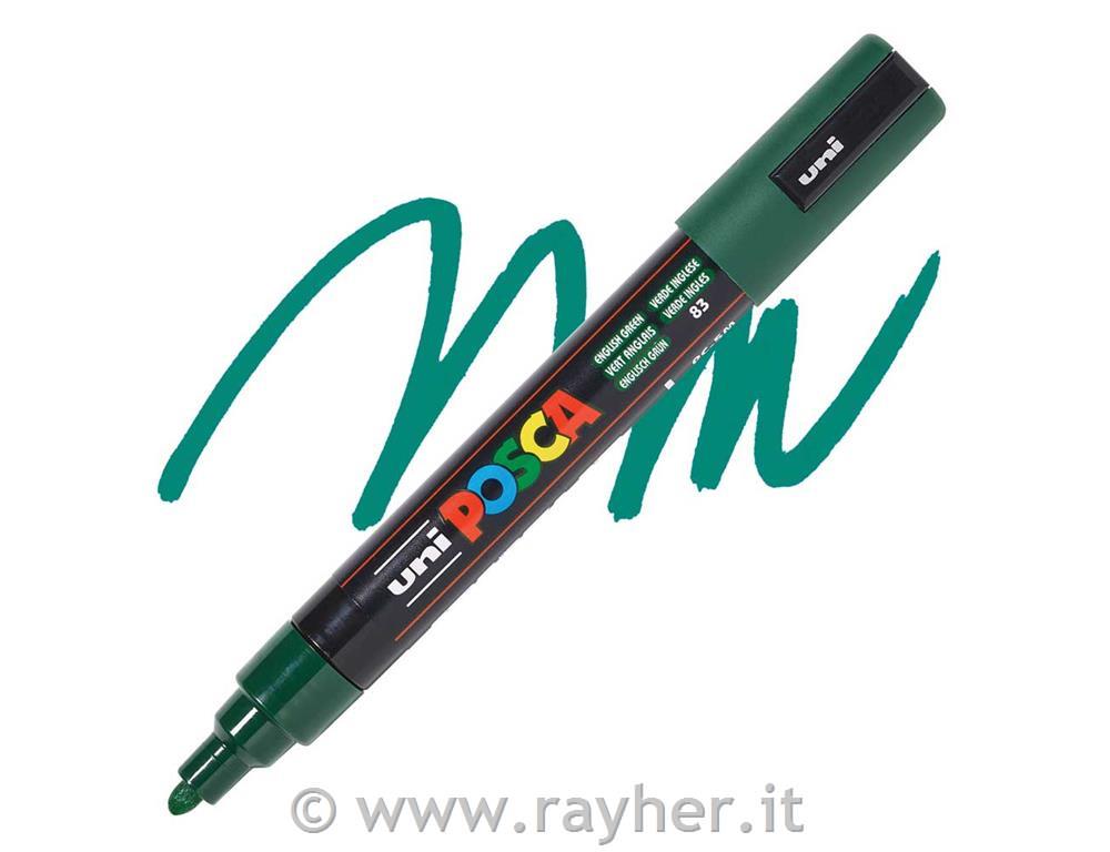 Uni POSCA marker; tip 1,8-2,5 mm;English green
