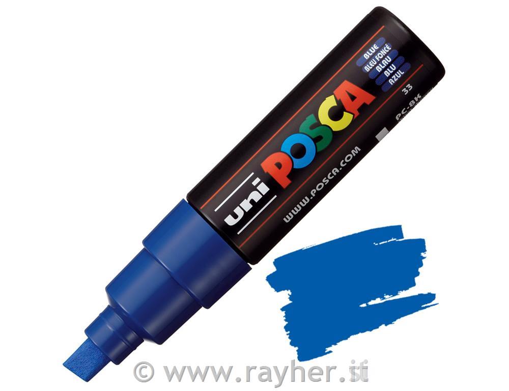Uni POSCA marker; p.tonda 8 mm chissel;; blue